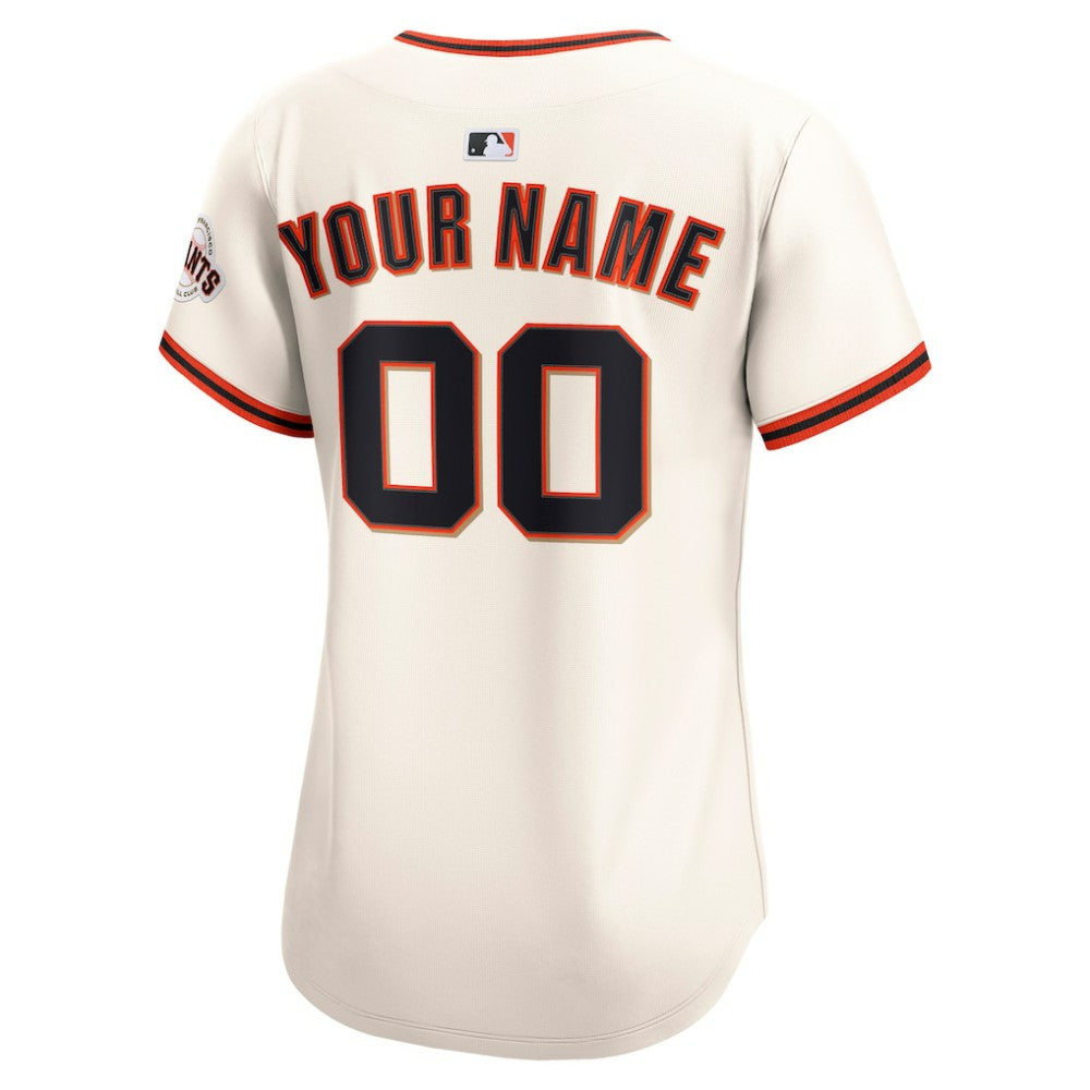 San Francisco Giants Women's Home Limited Custom Jersey Cream
