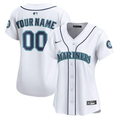Seattle Mariners Women's Home Limited Custom Jersey White