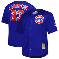 Ryne Sandberg Chicago Cubs Big & Tall Cooperstown Mesh Batting Practice Jersey Royal