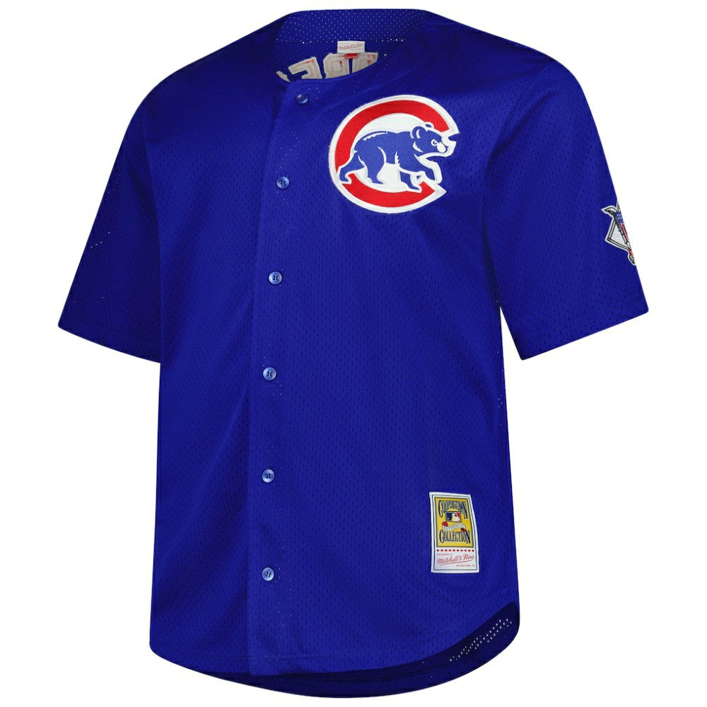 Ryne Sandberg Chicago Cubs Big & Tall Cooperstown Mesh Batting Practice Jersey Royal