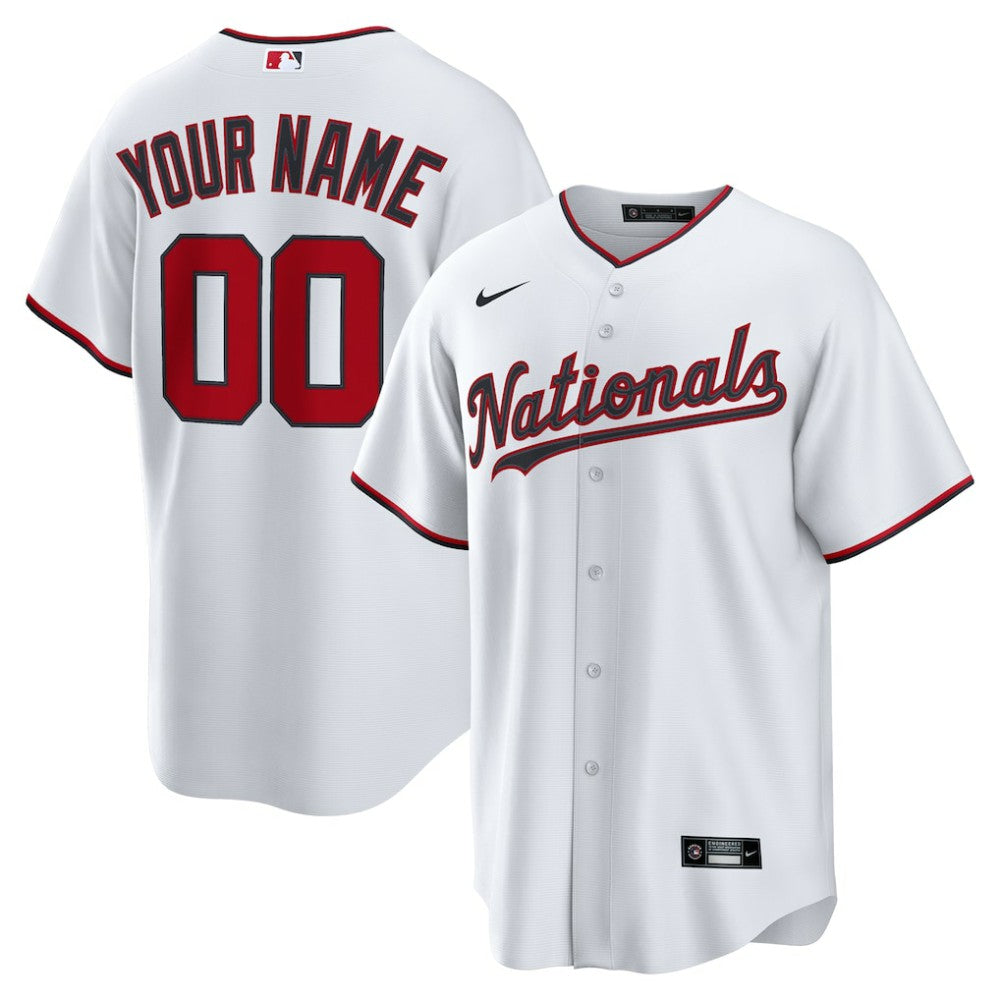 Washington Nationals Home Custom Replica Jersey White