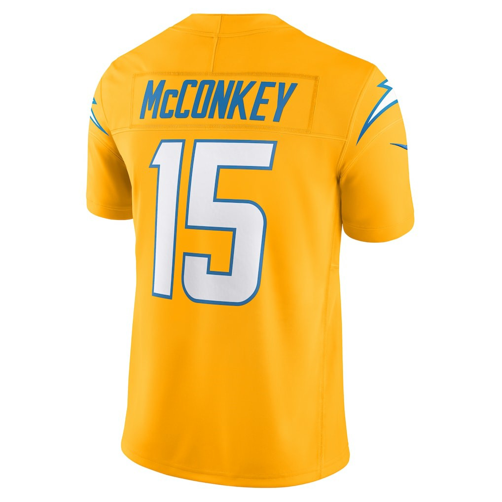 Ladd McConkey Los Angeles Chargers Alternate Charger Power Vapor F.U.S.E. Limited Jersey - Gold for sale