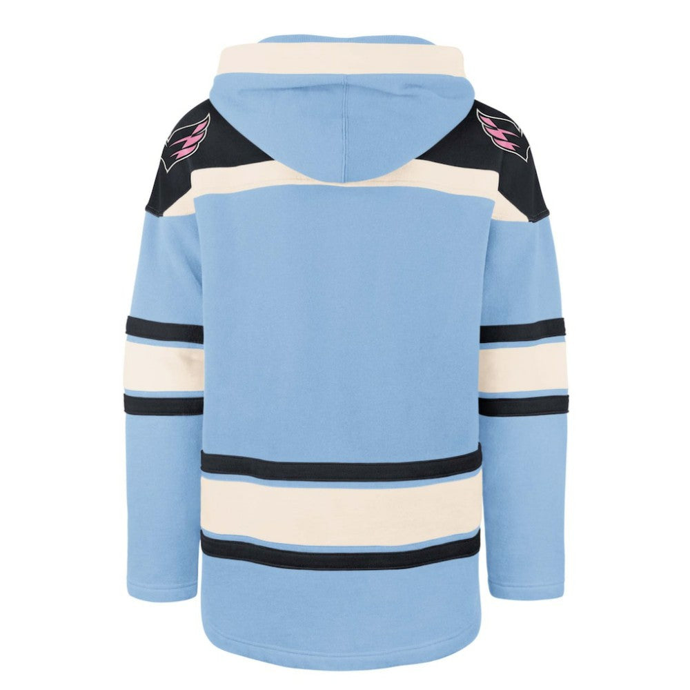 Washington Capitals '47 Cherry Blossom Lacer Pullover Hoodie - Light Blue Hoodies