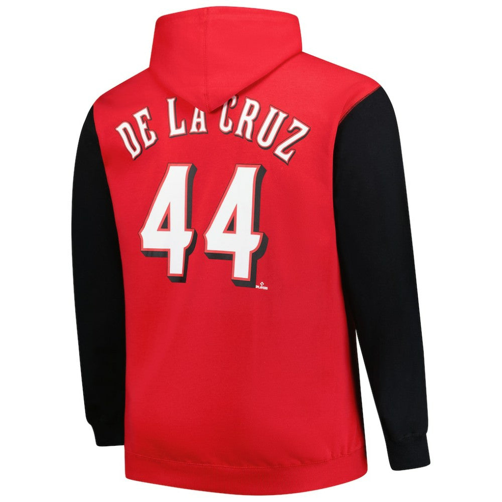 Elly De La Cruz Cincinnati Reds Profile Big & Tall Fleece Pullover Hoodie Red