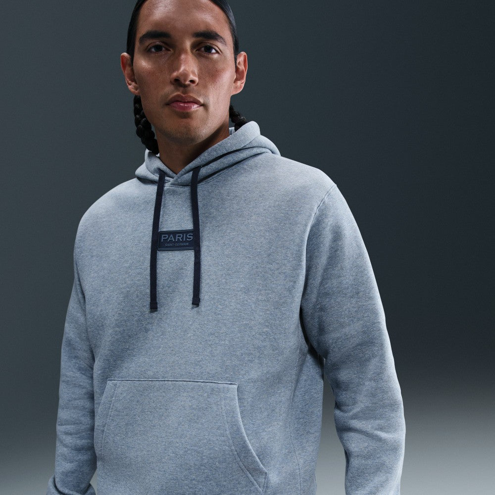 Paris Saint-Germain Club Pullover Hoodie - Heather Navy sale