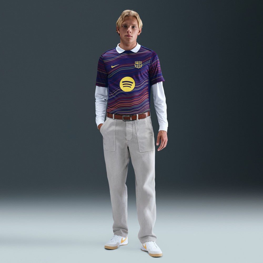 Barcelona Home 2025/26 Academy Pro Pre-Match Top - Navy online