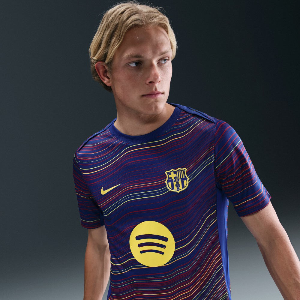 Barcelona Home 2025/26 Academy Pro Pre-Match Top - Navy online