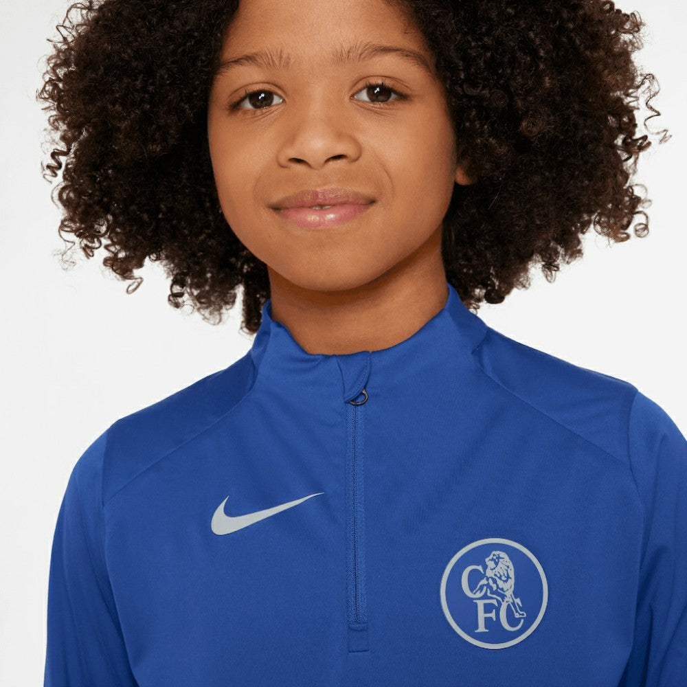 Chelsea Youth 2025/26 Strike Drill Quarter-Zip Dri-FIT Long Sleeve Top - Blue outlet