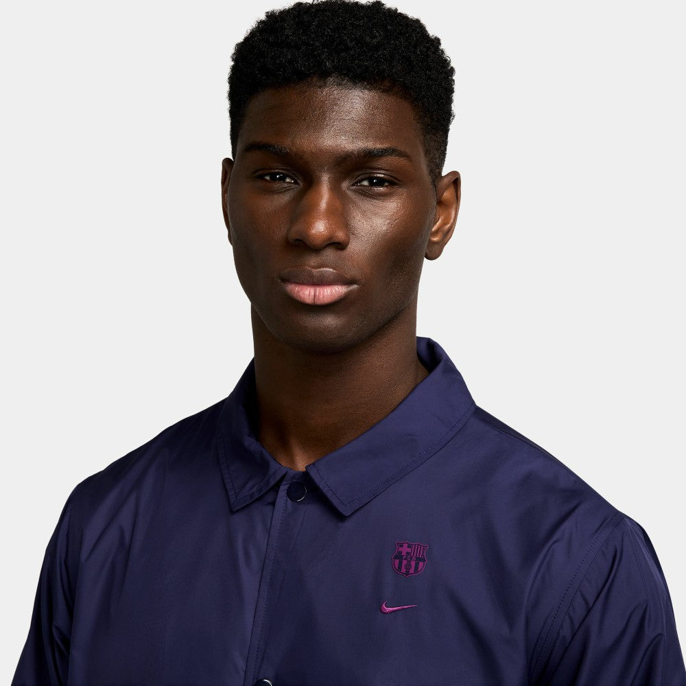 Barcelona Club Coaches Full-Snap Jacket - Navy sale