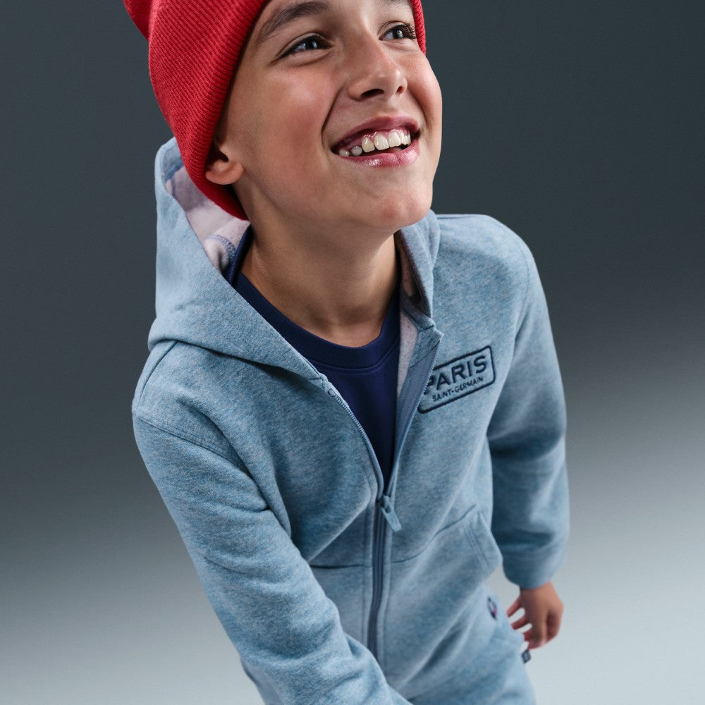 Paris Saint-Germain Youth Club Full-Zip Hoodie - Heather Blue for sale