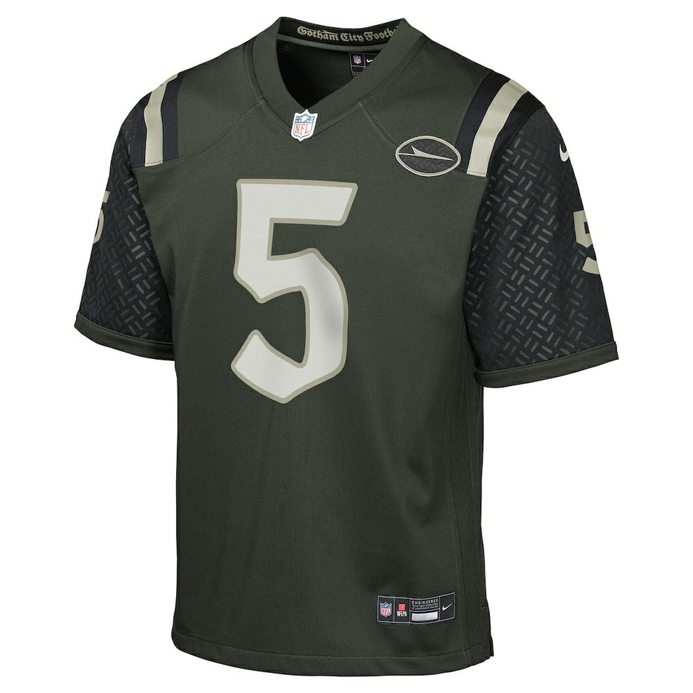Garrett Wilson New York Jets Youth 2025 Rivalries Collection Game Jersey - Gotham Green for sale