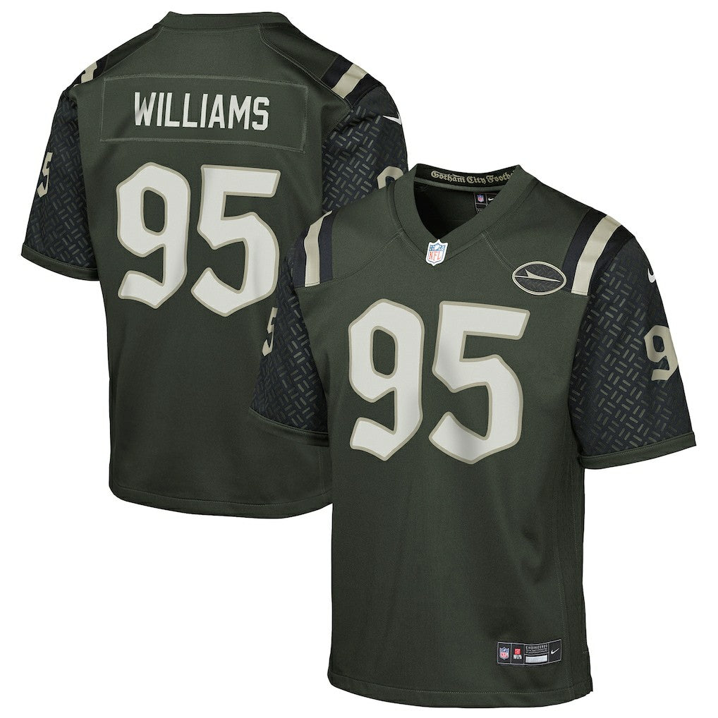 Quinnen Williams New York Jets Youth 2025 Rivalries Collection Game Jersey - Gotham Green for sale