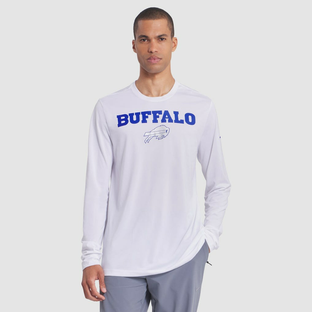 Buffalo Bills 2025 Rivalries Collection Sideline Legend Dri-FIT Long Sleeve T-Shirt - White discount