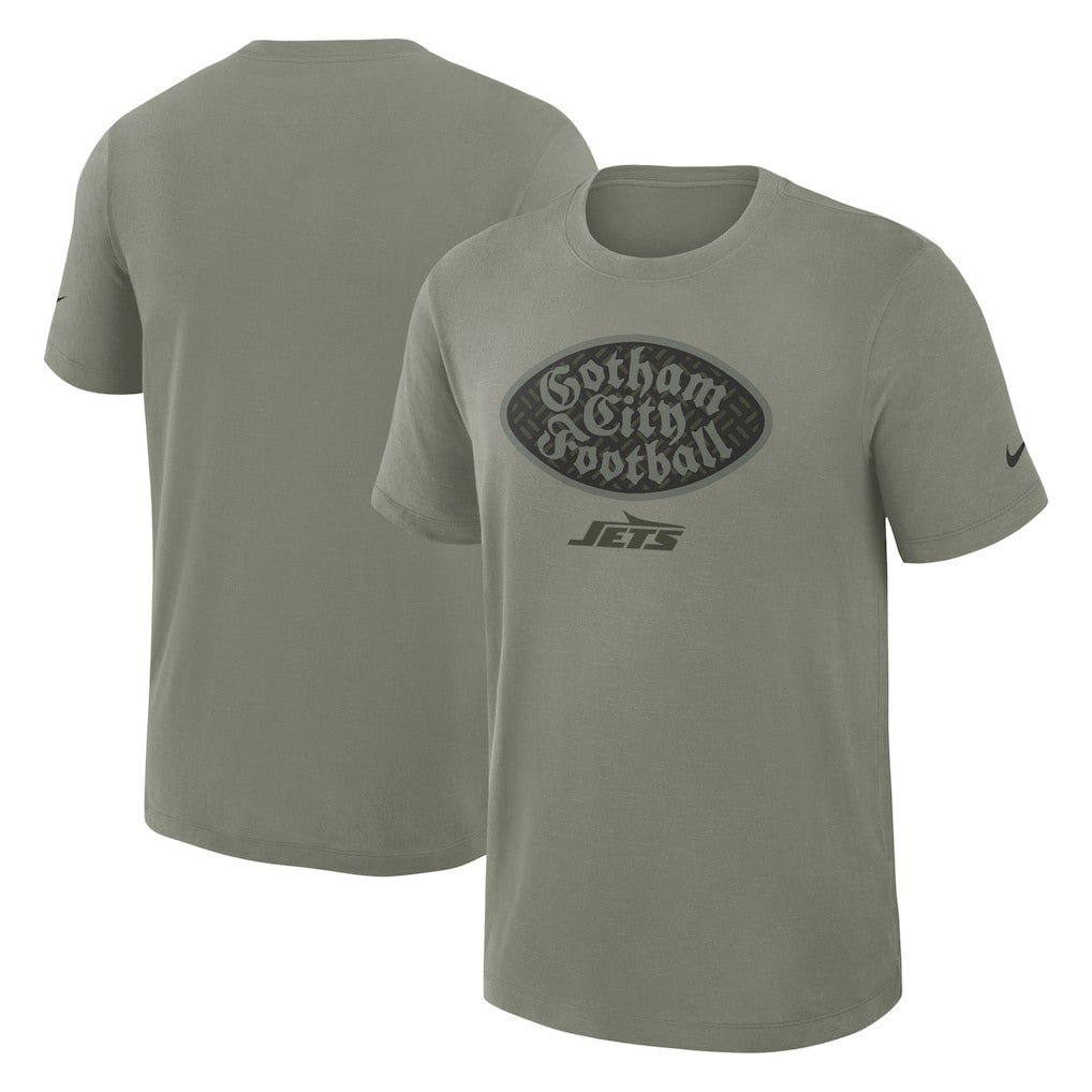New York Jets 2025 Rivalries Collection Slub Dri-FIT T-Shirt - Dark Stucco on sale