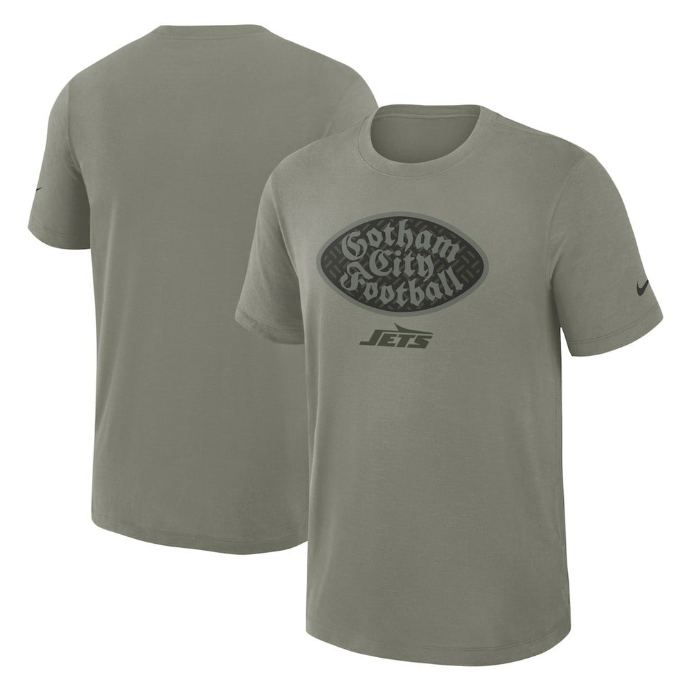 New York Jets 2025 Rivalries Collection Slub Dri-FIT T-Shirt - Dark Stucco on sale