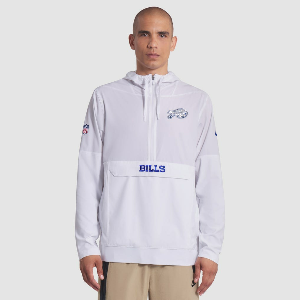 Buffalo Bills 2025 Rivalries Collection Sideline Anorak Half-Zip Hoodie Jacket - White cheap