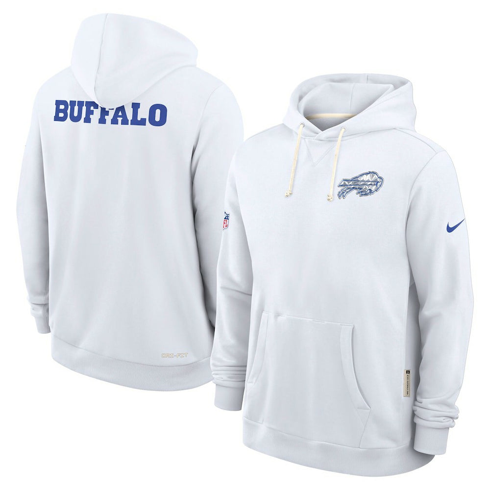 Buffalo Bills 2025 Rivalries Collection Standard Issue Sideline Dri-FIT Hoodie - White on sale