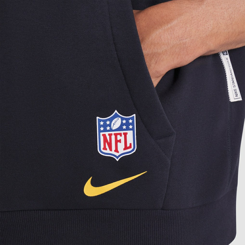 Los Angeles Rams 2025 Rivalries Collection Standard Issue Sideline Dri-FIT Sleeveless Hoodie - Midnight Blue discount