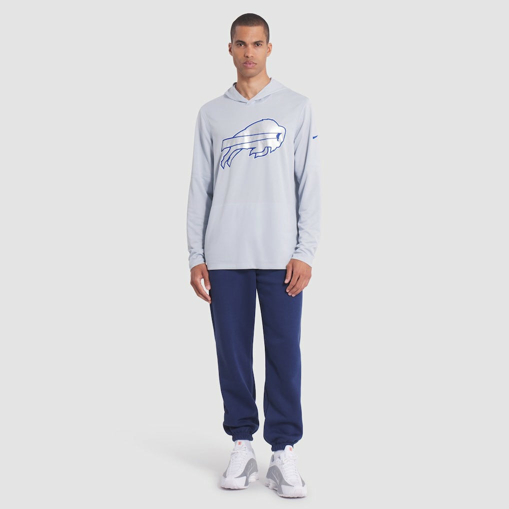 Buffalo Bills 2025 Rivalries Collection Sideline Dri-FIT Long Sleeve Hoodie T-Shirt - Silver outlet