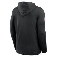 New York Jets 2025 Rivalries Collection Sideline Dri-FIT Long Sleeve Hoodie T-Shirt - Black for sale
