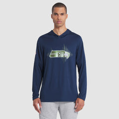 Seattle Seahawks 2025 Rivalries Collection Sideline Dri-FIT Long Sleeve Hoodie T-Shirt - College Navy on sale