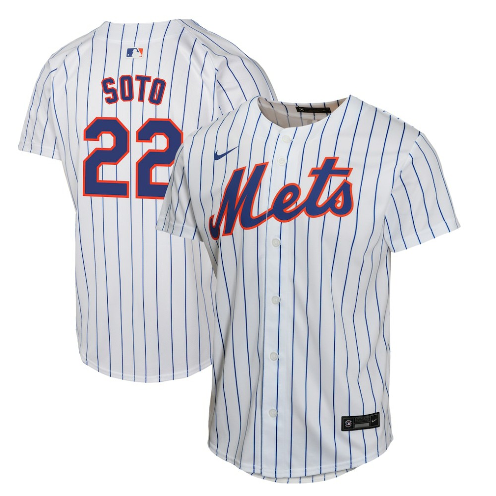 Juan Soto New York Mets Youth Home Game Player Jersey White