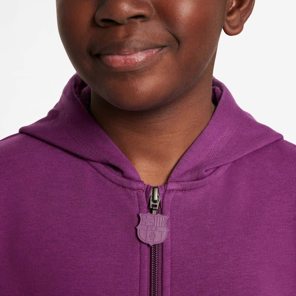 Barcelona Youth 2025/26 Club Full-Zip Hoodie - Purple shop