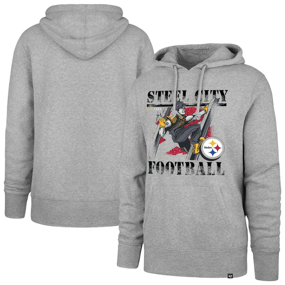 Pittsburgh Steelers '47 Regional Headline Pullover Hoodie - Gray on sale