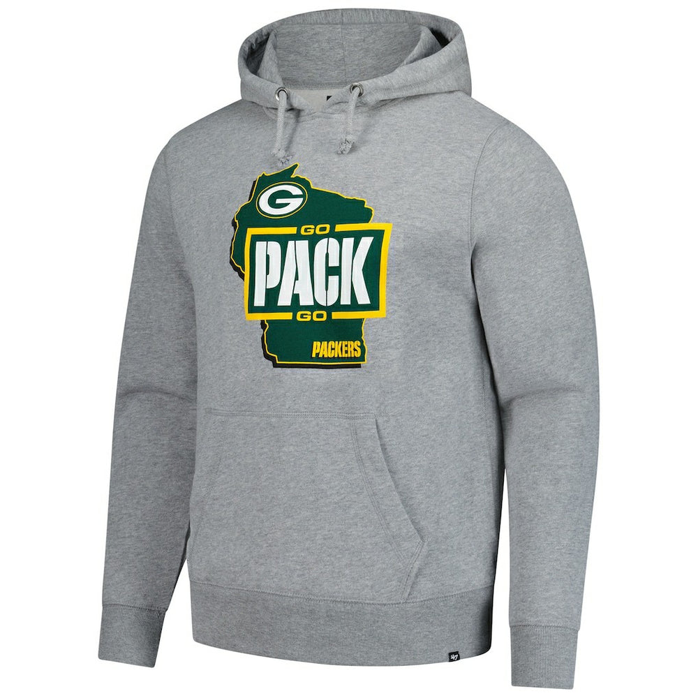 Green Bay Packers '47 Regional Headline Pullover Hoodie - Gray for sale