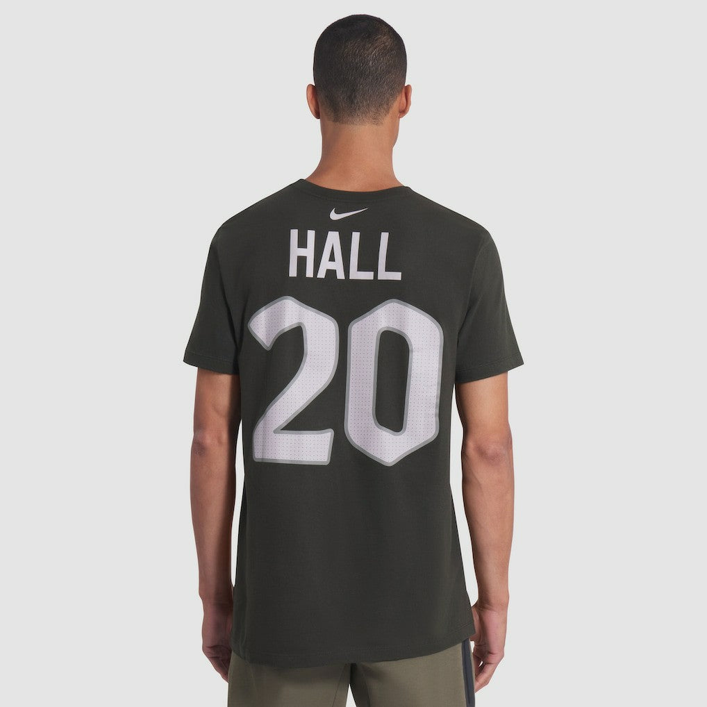 Breece Hall New York Jets 2025 Rivalries Collection Player Name & Number T-Shirt - Gotham Green sale