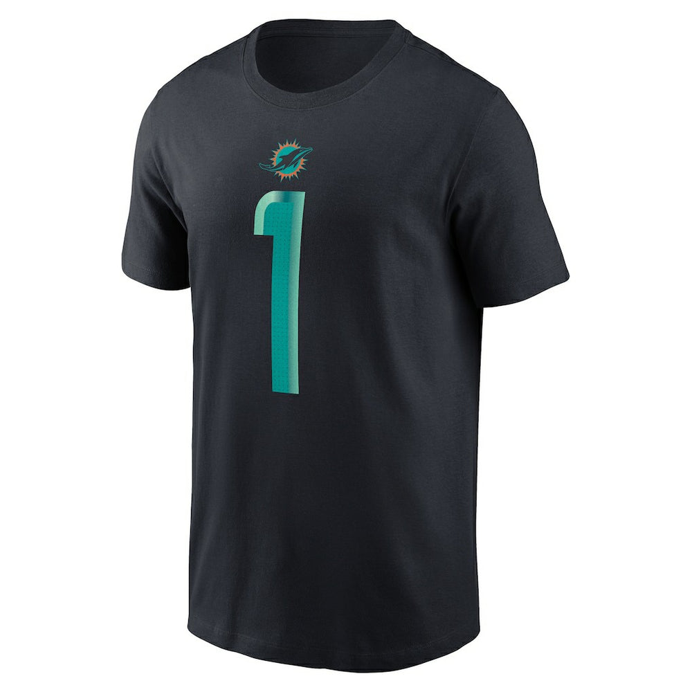 Tua Tagovailoa Miami Dolphins 2025 Rivalries Collection Player Name & Number T-Shirt - Pitch Blue discount