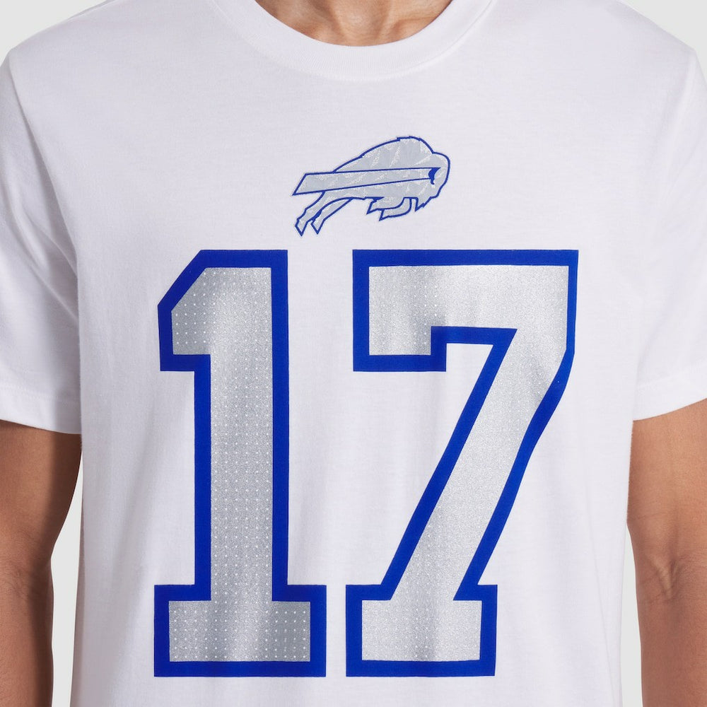 Josh Allen Buffalo Bills 2025 Rivalries Collection Player Name & Number T-Shirt - White on sale