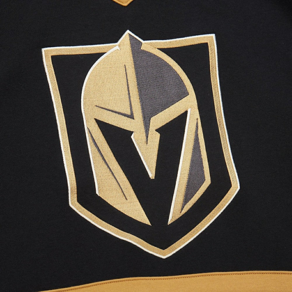 Vegas Golden Knights Mitchell & Ness Women's Heritage Lace-Up Pullover Sweatshirt - Black Sweatshirts
