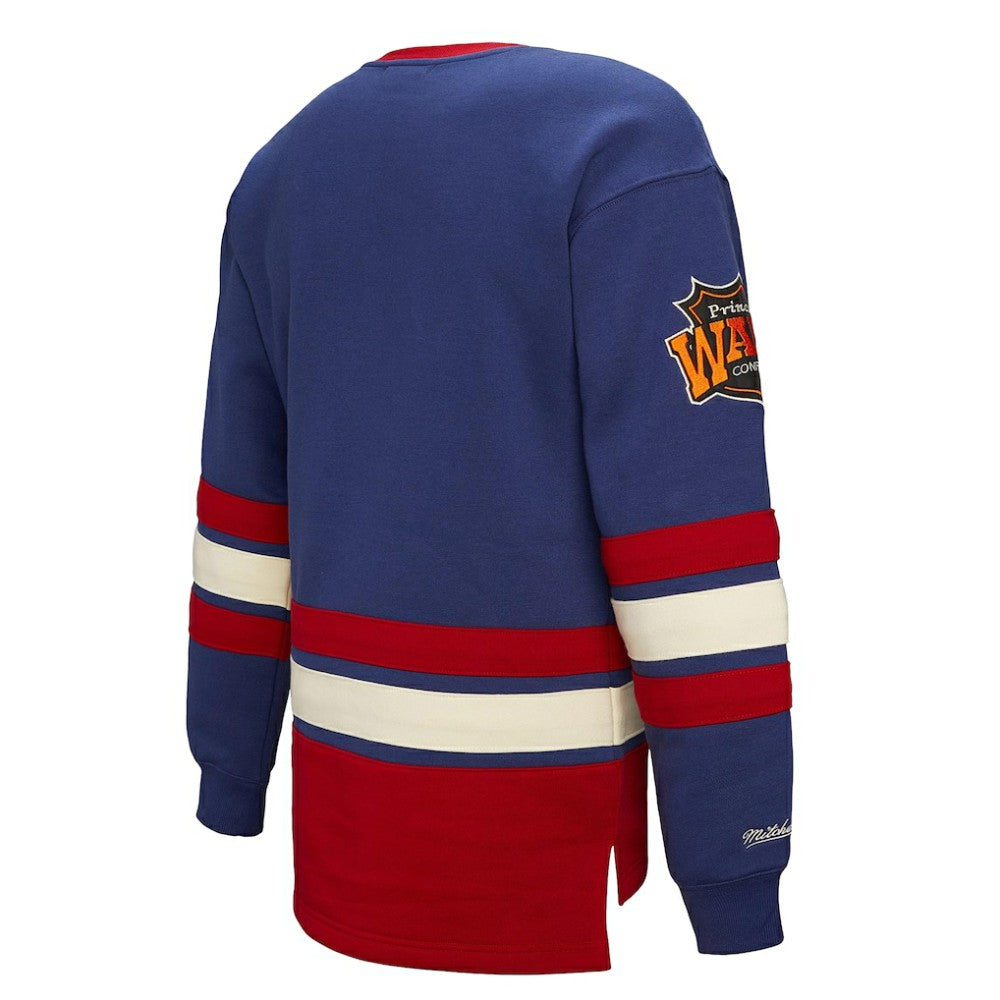 New York Rangers Mitchell & Ness Women's Heritage Lace-Up Pullover Sweatshirt - Blue Sweatshirts