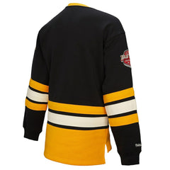 Boston Bruins Mitchell & Ness Women's Heritage Lace-Up Pullover Sweatshirt - Black Sweatshirts