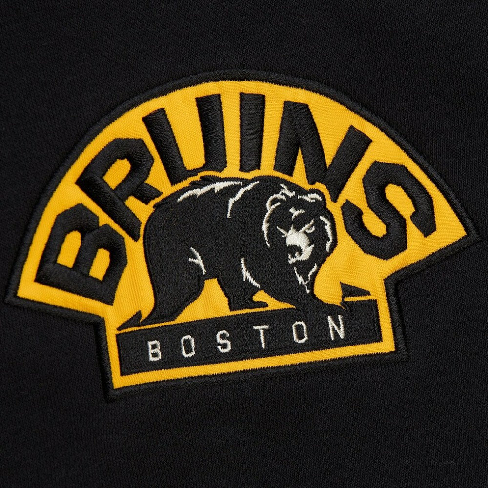 Boston Bruins Mitchell & Ness Women's Heritage Lace-Up Pullover Sweatshirt - Black Sweatshirts