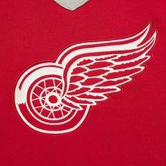 Detroit Red Wings Mitchell & Ness Women's Heritage Lace-Up Pullover Sweatshirt - Red Sweatshirts