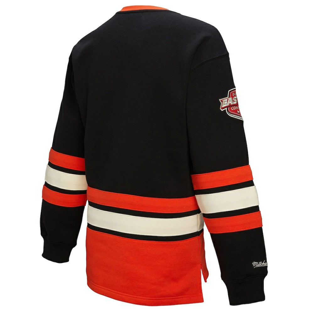 Philadelphia Flyers Mitchell & Ness Women's Heritage Lace-Up Pullover Sweatshirt - Black Sweatshirts