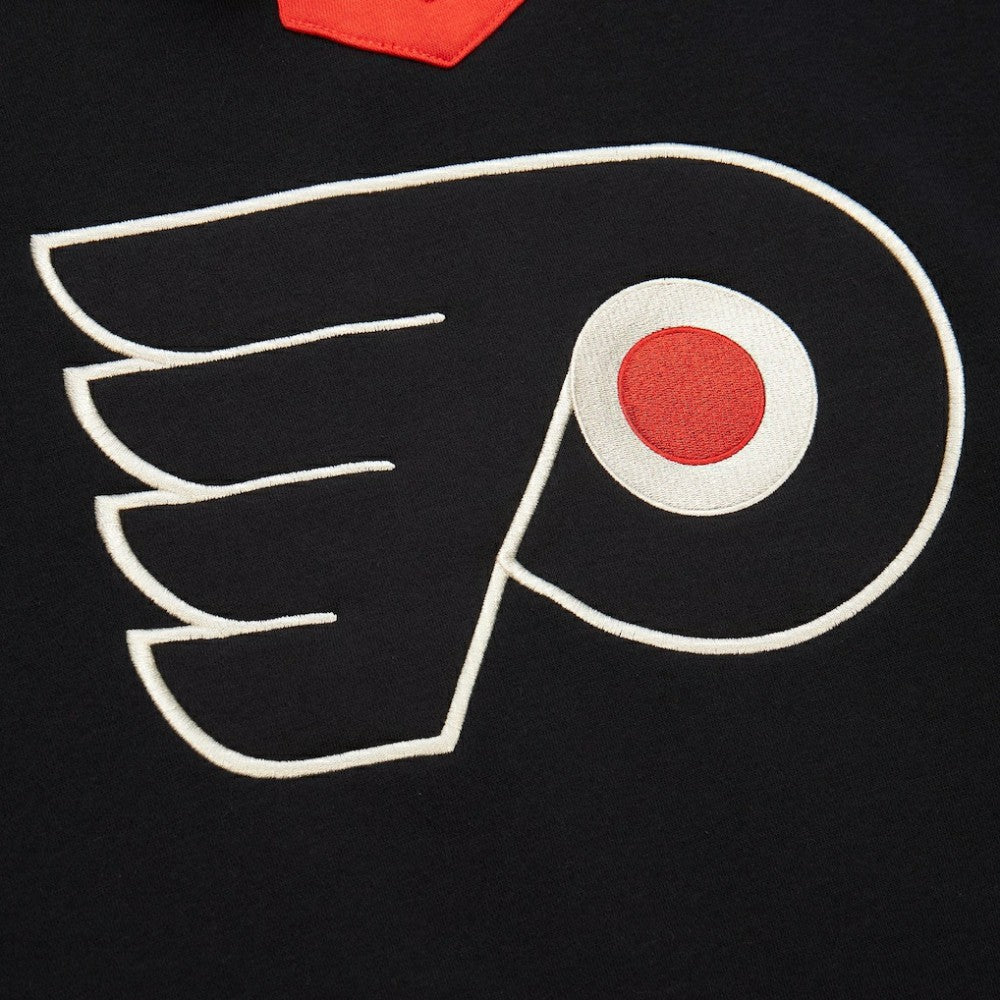 Philadelphia Flyers Mitchell & Ness Women's Heritage Lace-Up Pullover Sweatshirt - Black Sweatshirts