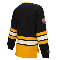 Pittsburgh Penguins Mitchell & Ness Women's Heritage Lace-Up Pullover Sweatshirt - Black Sweatshirts