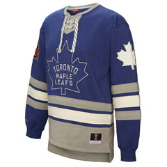 Toronto Maple Leafs Mitchell & Ness Women's Heritage Lace-Up Pullover Sweatshirt - Blue Sweatshirts