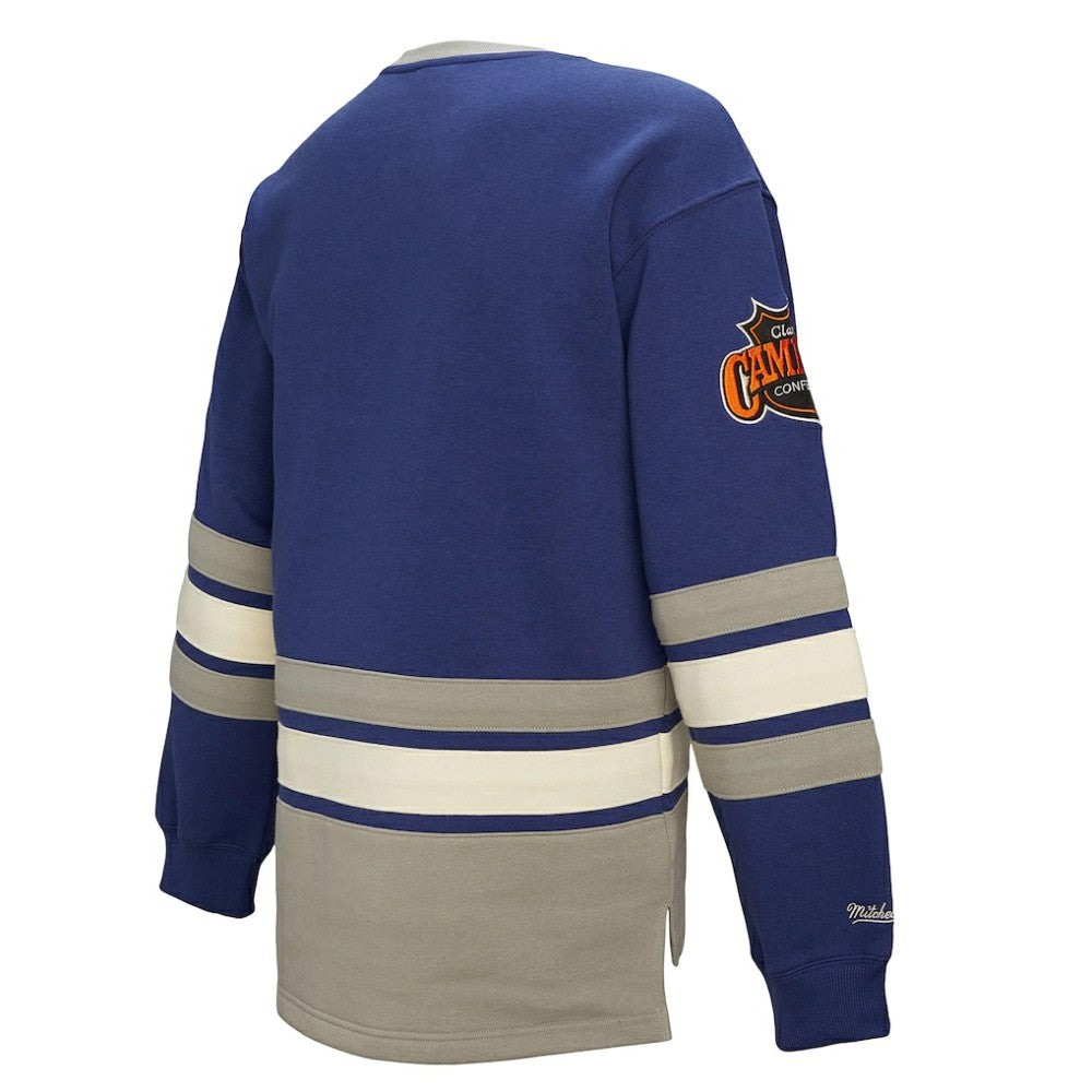 Toronto Maple Leafs Mitchell & Ness Women's Heritage Lace-Up Pullover Sweatshirt - Blue Sweatshirts