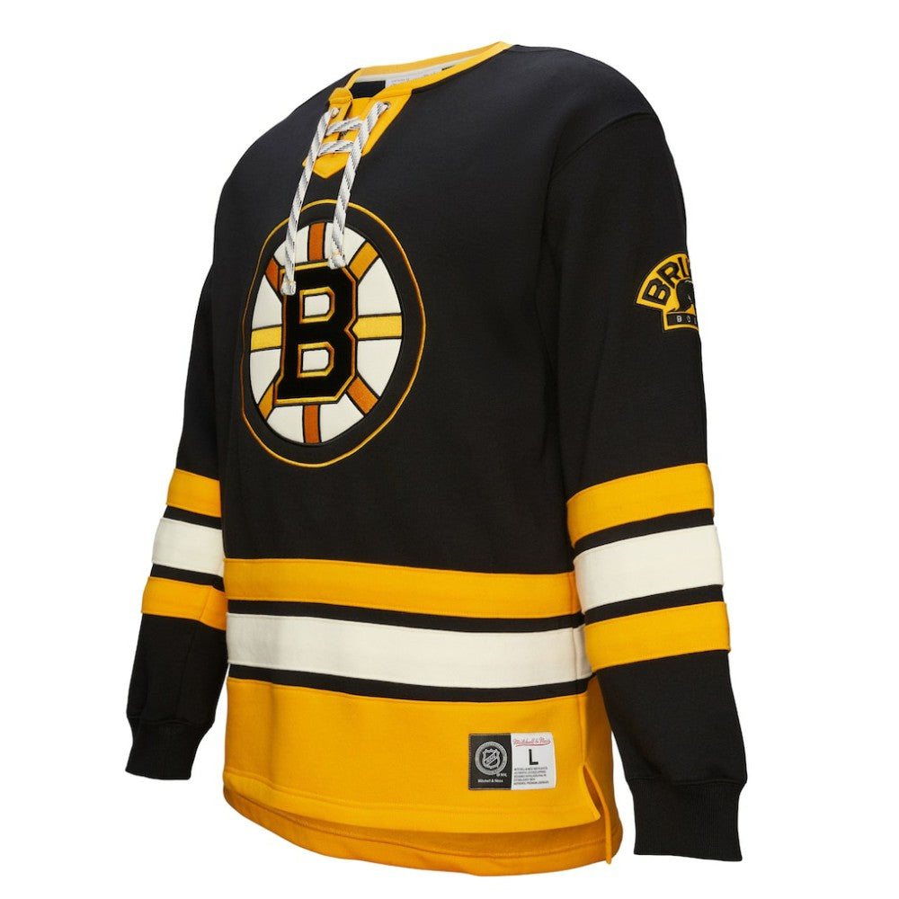 Boston Bruins Heritage Lace-Up Pullover Sweatshirt - Black Sweatshirts