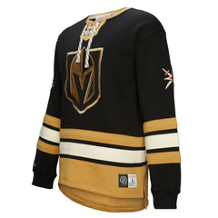 Vegas Golden Knights Heritage Lace-Up Pullover Sweatshirt - Black Sweatshirts