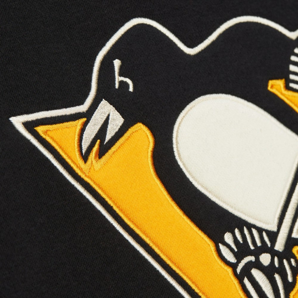 Pittsburgh Penguins Heritage Lace-Up Pullover Sweatshirt - Black Sweatshirts