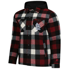 St. Louis Cardinals Starter Sherpa Full-Zip Hoodie Jacket Red/Black