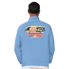 Atlanta Braves Margaritaville First Pitch Quarter-Zip Pullover Top Light Blue