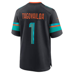 Tua Tagovailoa Miami Dolphins 2025 Rivalries Collection Game Jersey - Pitch Blue sale