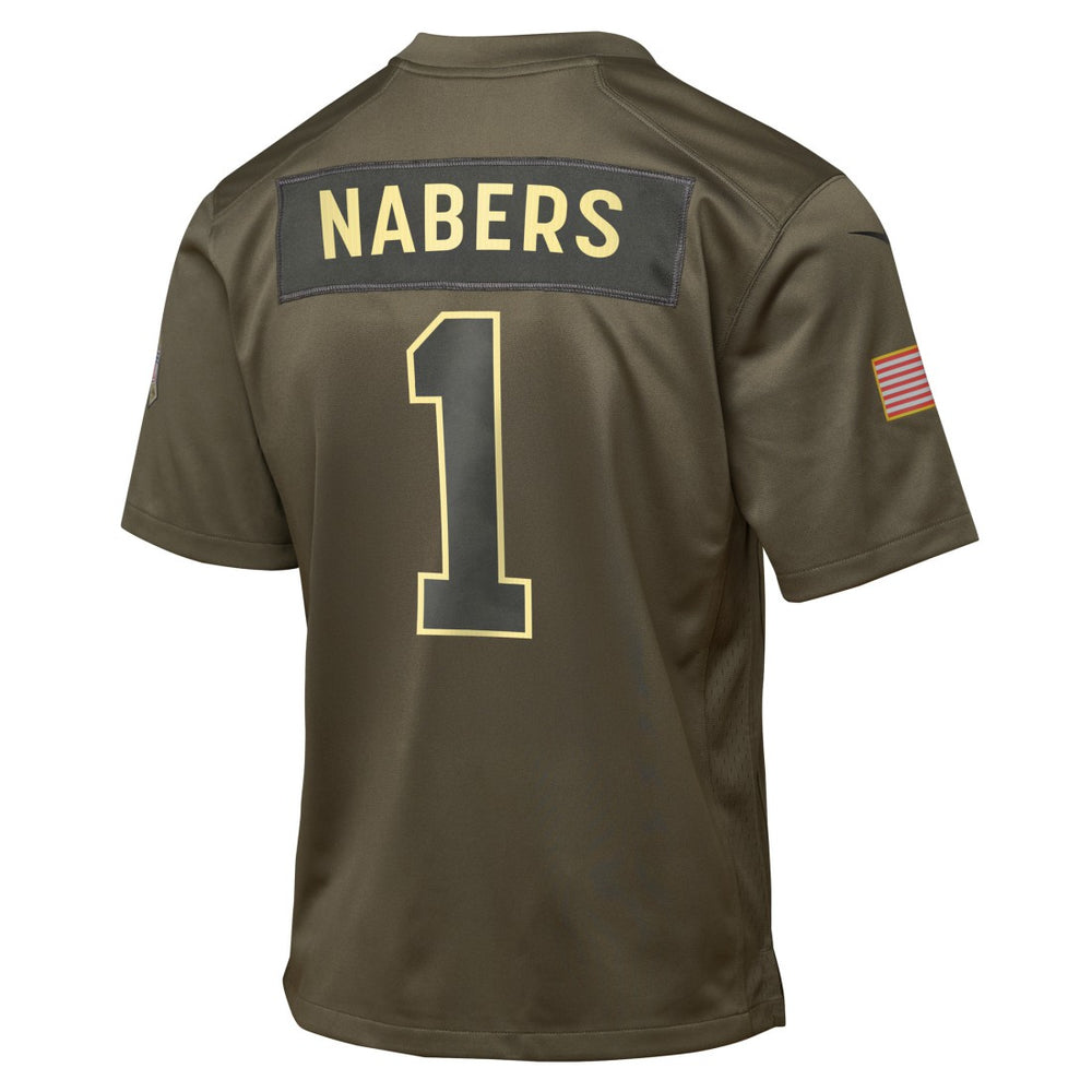 Malik Nabers New York Giants Youth 2025 Salute to Service Game Jersey - Olive outlet