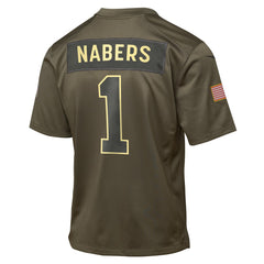Malik Nabers New York Giants Youth 2025 Salute to Service Game Jersey - Olive outlet